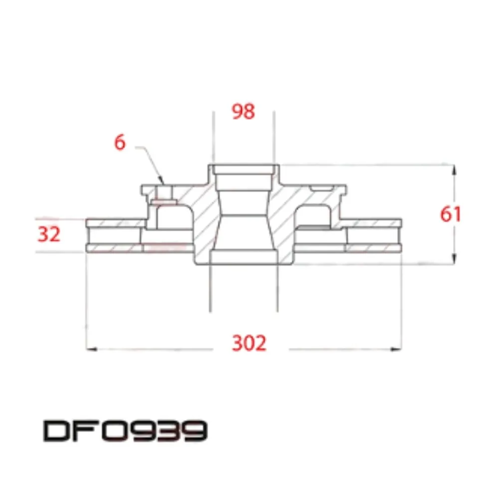 Disco de freno ventilado Delantero para Ford Ranger 2.2 Tdci Mt Duratorq, Ford Ranger 2.2 Tdci Duratorq y Ford Ranger 2.5N Mt Duratec y 4 más - LITTON