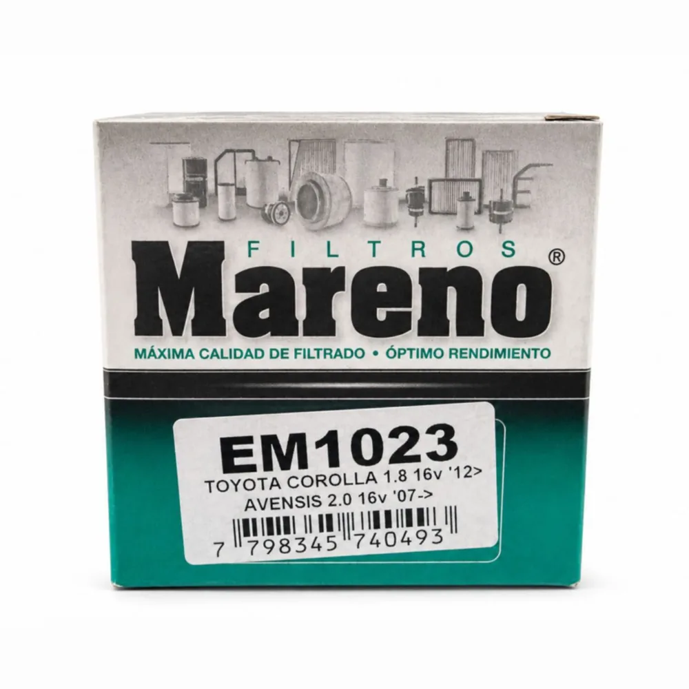 Filtro de aceite (cartucho) para Toyota Corolla 1.8 16V - MARENO