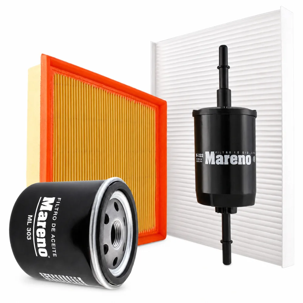 Kit de filtros (aire, aceite, nafta, habitáculo) para Ford Fiesta y Ford Ecosport Kinetic - MARENO