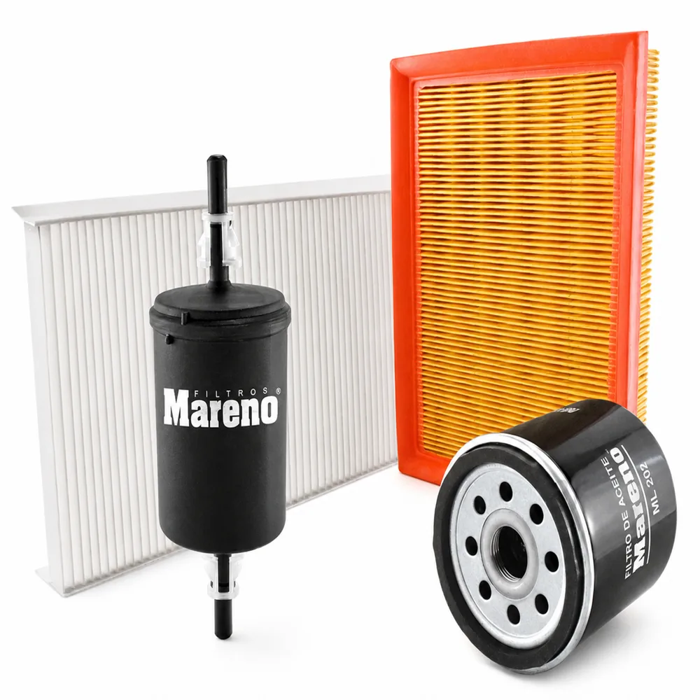 Kit de filtros (aire, aceite, nafta, habitáculo) para Chevrolet Corsa y Chevrolet Agile - MARENO