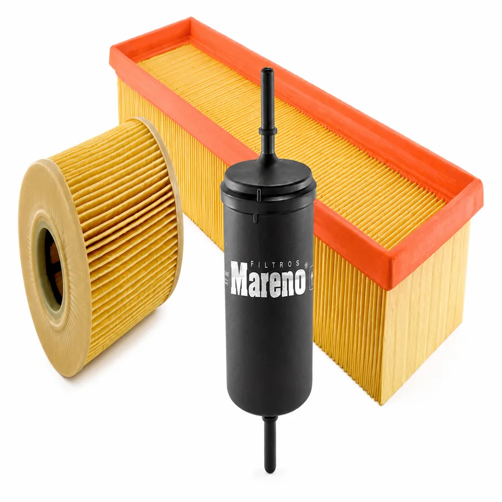 Kit de filtros (aire, aceite, nafta) para Peugeot 208, Peugeot 308, Peugeot 301 y Peugeot Partner - MARENO