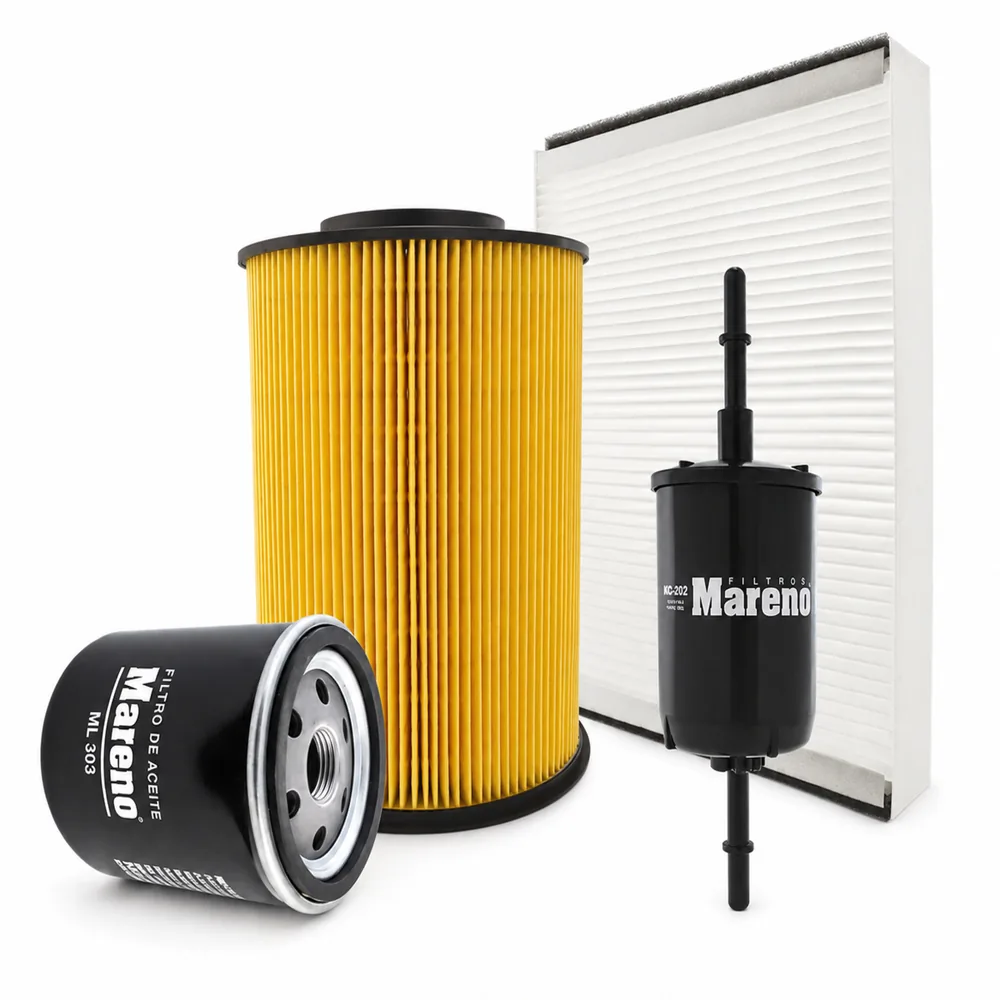Kit de filtros (aire, aceite, nafta, habitáculo) para Ford Focus III - MARENO
