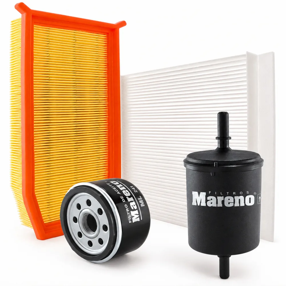 Kit de filtros (aire, habitáculo, aceite, nafta) para Renault Duster y Renault Oroch 2.0 - MARENO