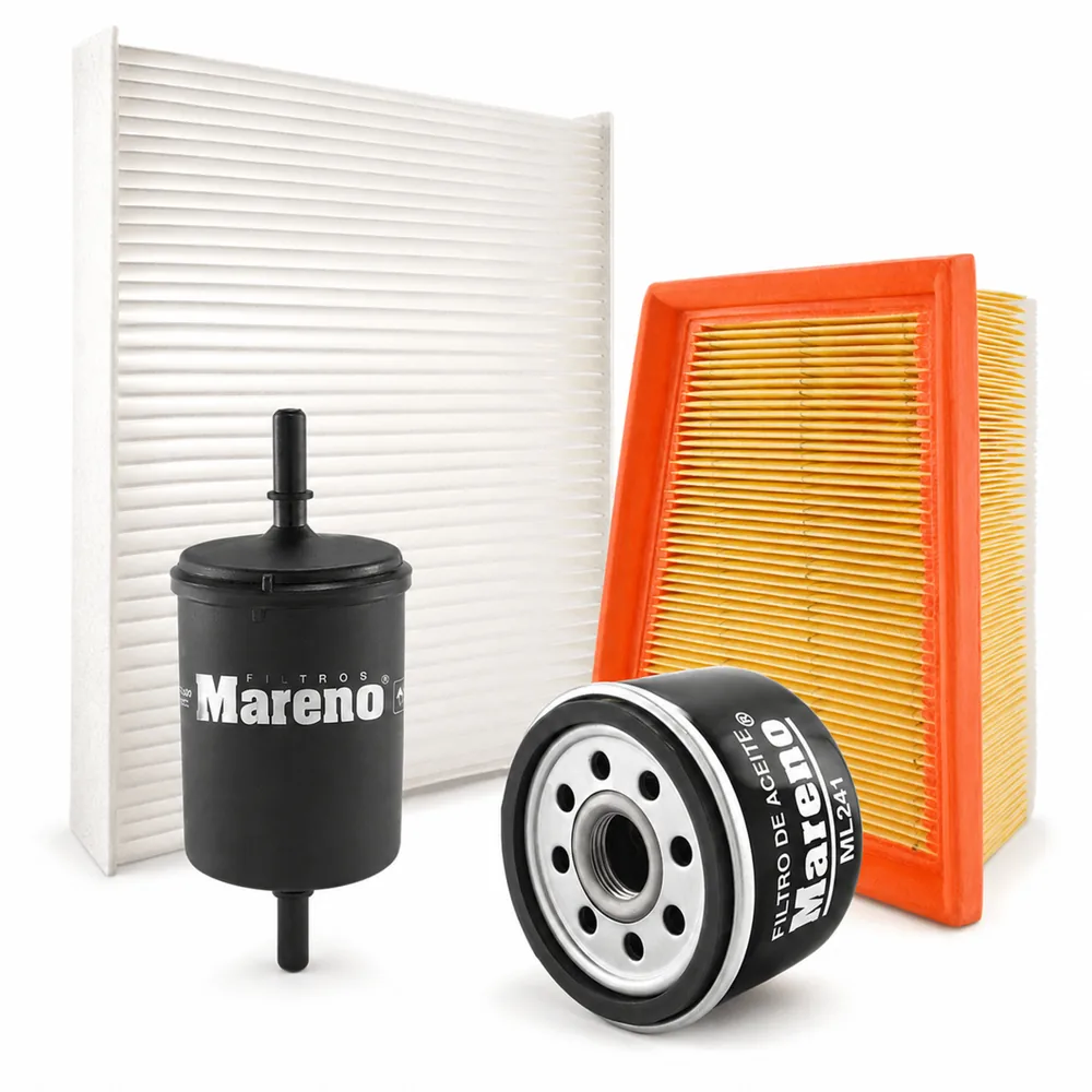 Kit de filtros (aire, habitáculo, aceite, nafta) para Renault Clio y Renault Kangooii 1.6 - MARENO
