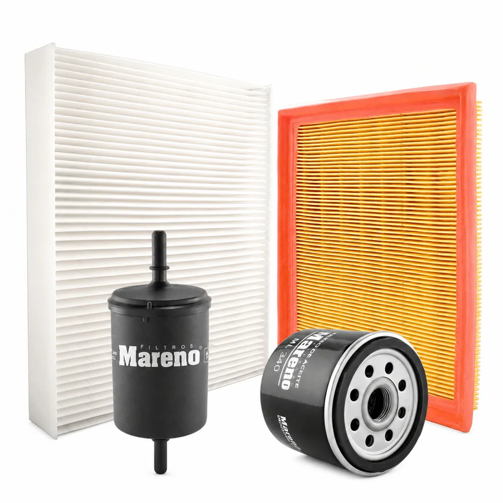 Kit de filtros (aire, aceite, habitáculo, nafta) para Volkswagen Gol y Volkswagen Suran MSI - MARENO