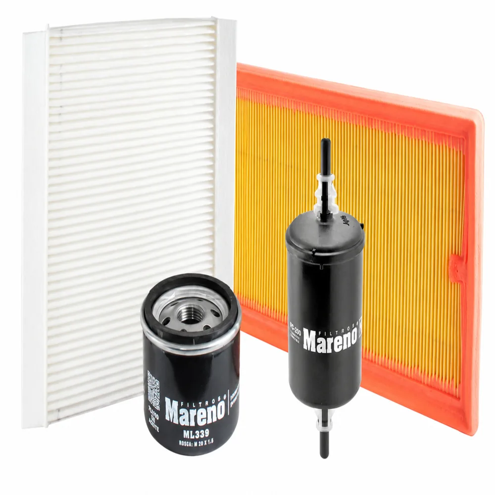 Kit de filtros (aire, aceite, habitáculo, nafta) para Fiat Toro y Jeep Renegade 1.3 - MARENO