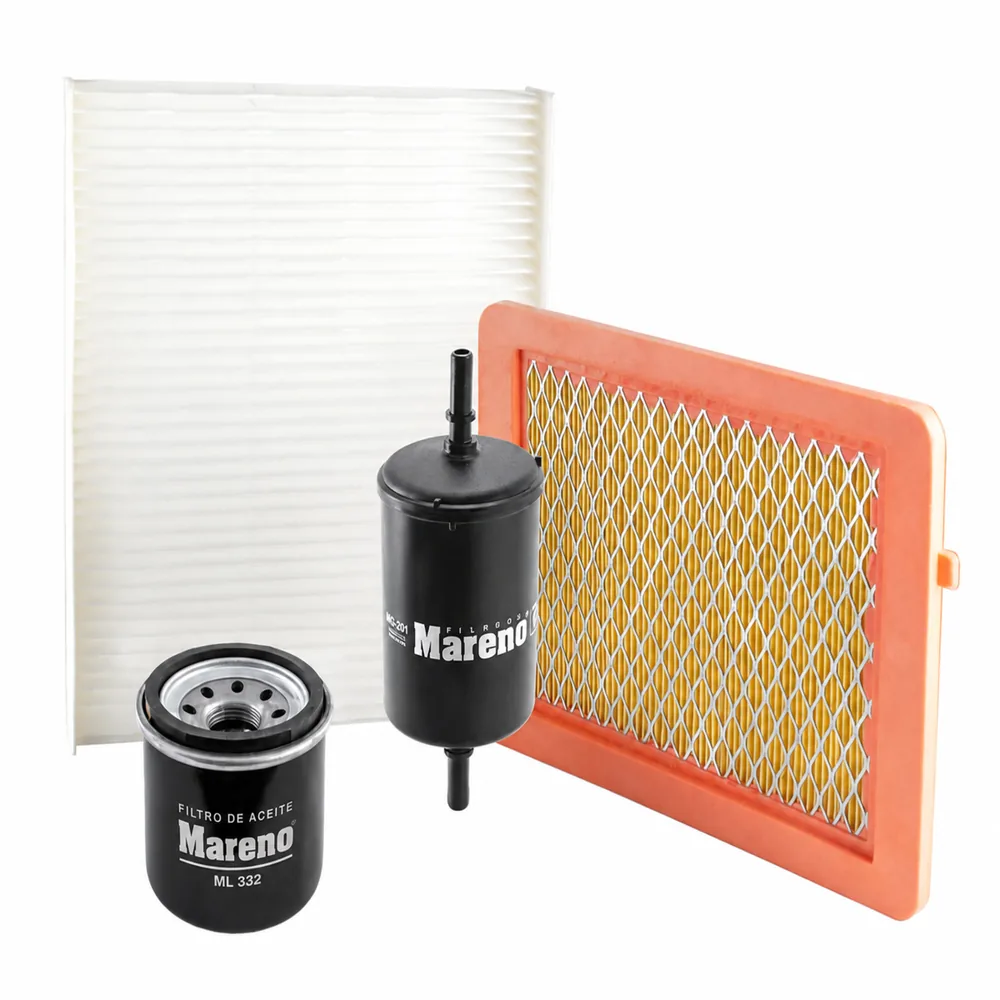 Kit de filtros (aire, aceite, habitáculo, nafta) para Nissan Kicks 1.6 - MARENO