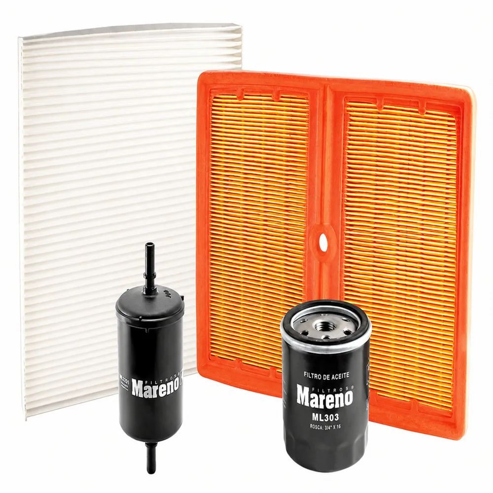 Kit de filtros (aire, aceite, nafta, habitáculo) para Volkswagen Nivus, Volkswagen Tera y Volkswagen T-CROSS 1.0 - MARENO