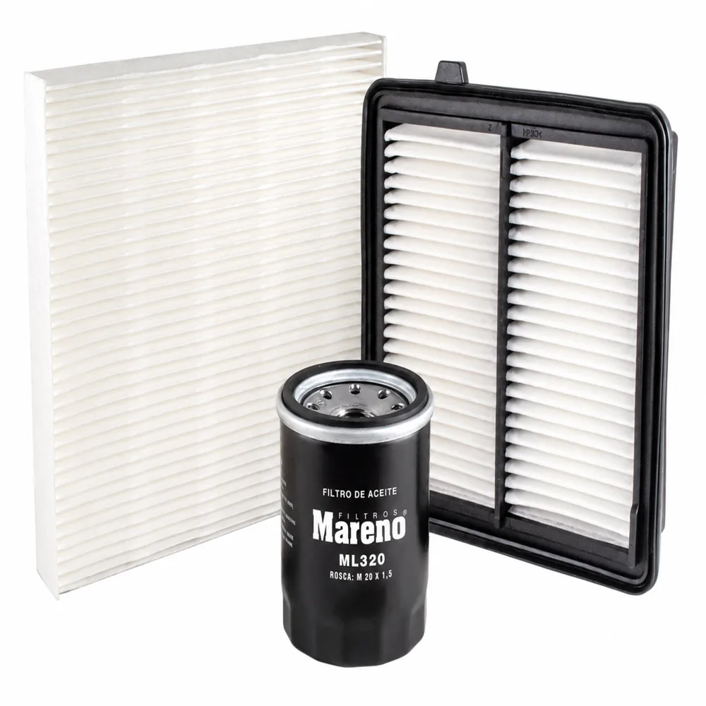 Kit de filtros (aire, aceite, habitáculo) para Honda Fit 1.4 1.5 y Honda City 1.5 - MARENO