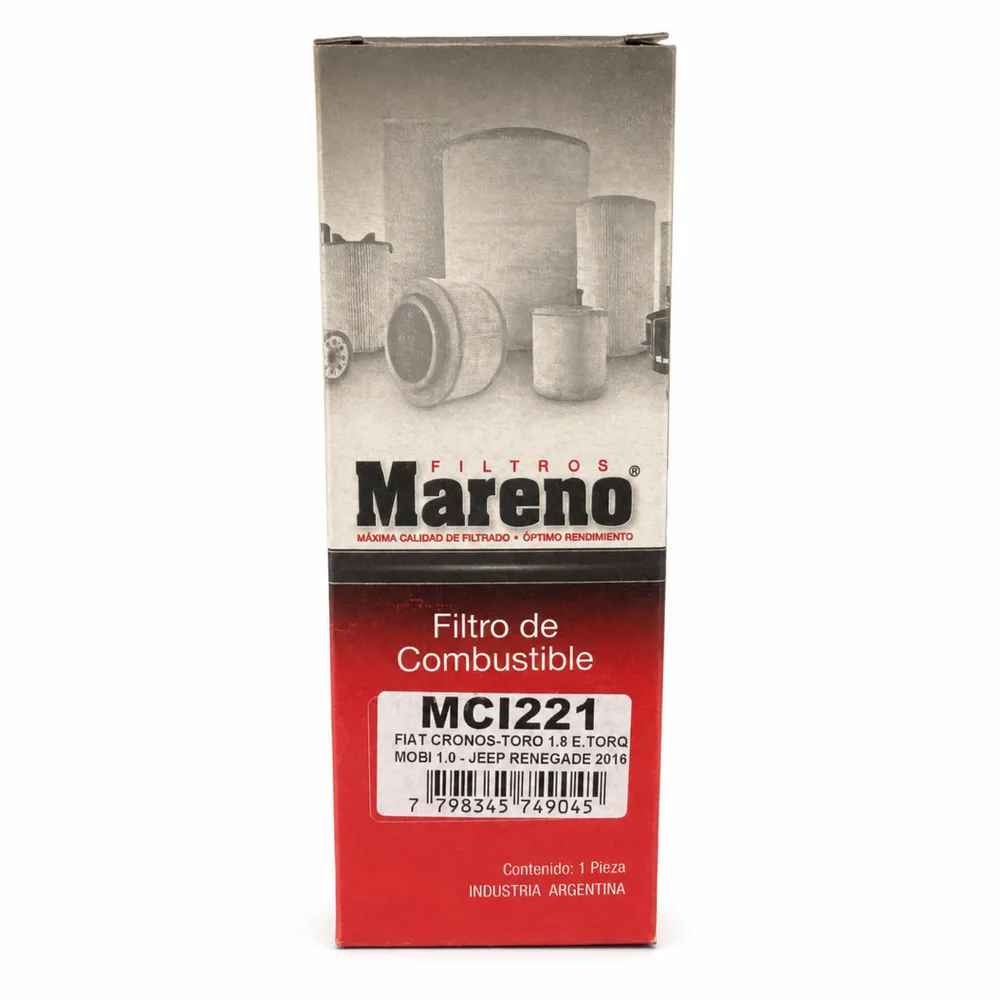 Filtro de nafta para Fiat Cronos, Fiat Toro 1.8 E-TORQ, Fiat Mobi 1.0 y Jeep Renegade - MARENO