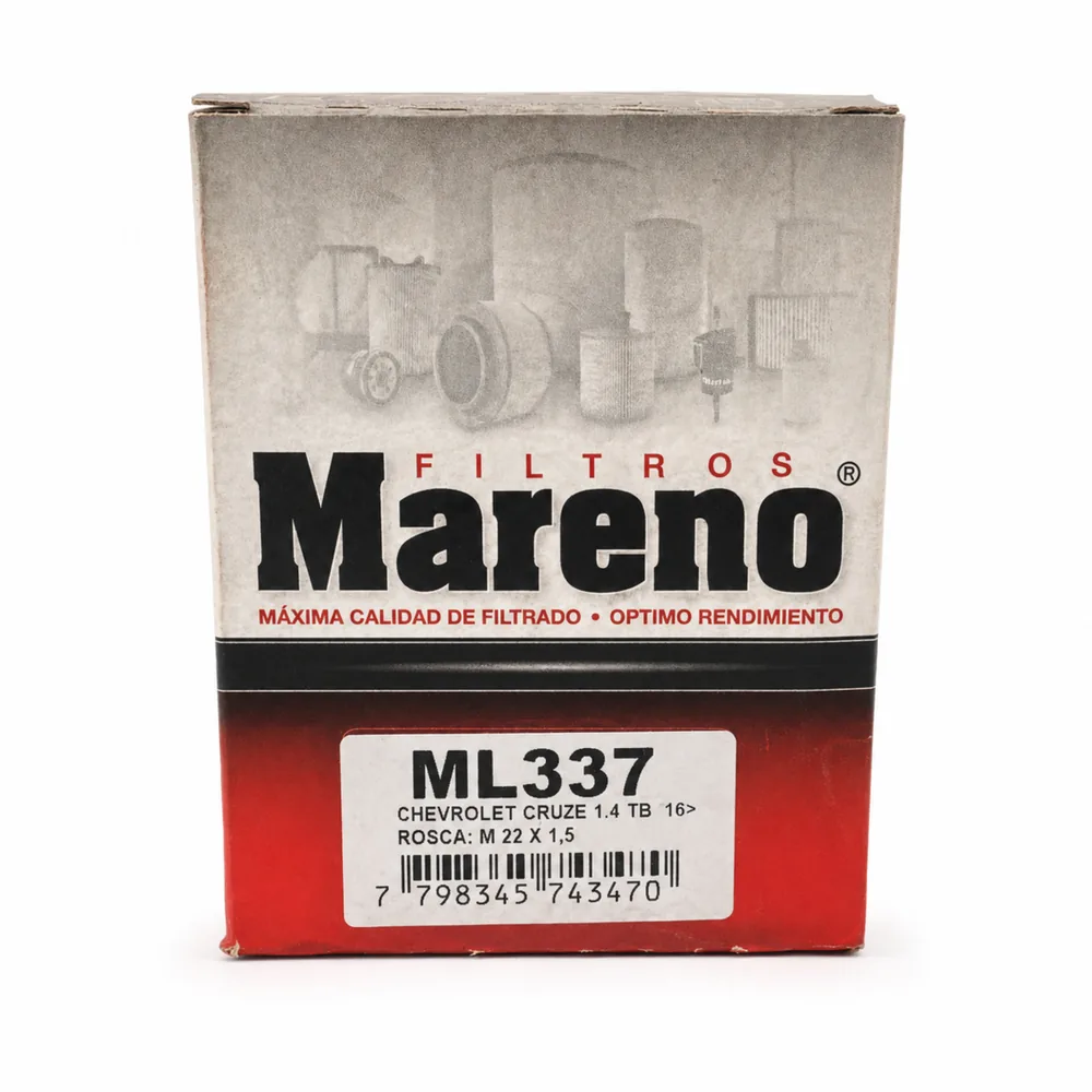 Filtro de aceite para Chevrolet Cruze 1.4L Turbo - MARENO