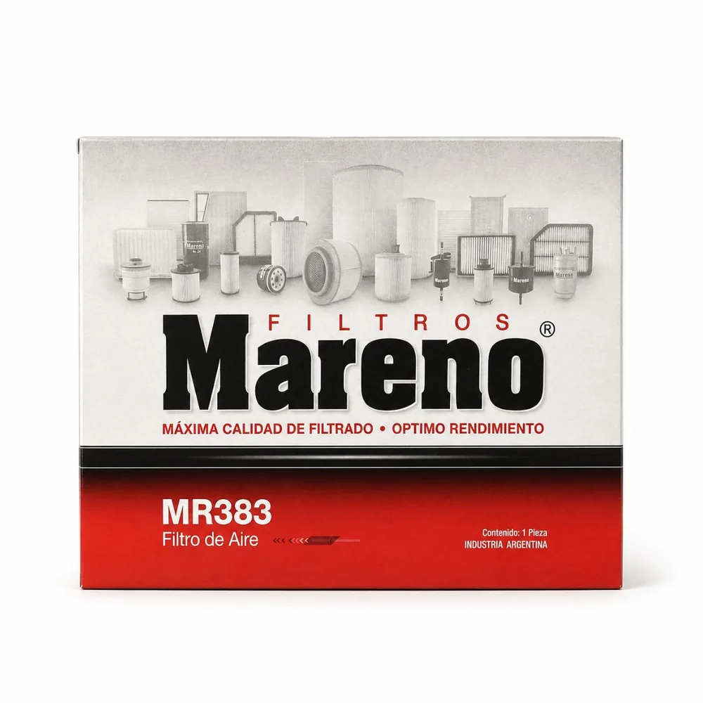 Filtro de aire para Chevrolet Sonic, Chevrolet Cobalt 1.6 16V y Chevrolet Spin 1.8 16V - MARENO