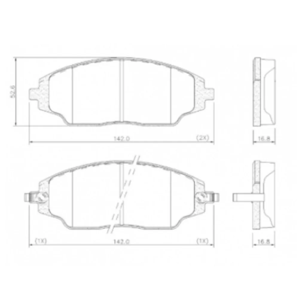 Pastillas de freno para Chevrolet Cobalt 1.3 Cdti Z13D, Chevrolet Cobalt 1.8 8V Bk, Chevrolet Cobalt 1.8 8V At Bk y Chevrolet Cobalt 1.8 8V Mt Bk y 5 más - FRASLE