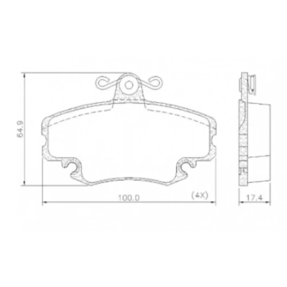 Pastillas de freno Delantera para Renault Symbol 1.5 Dci K9K, Renault Symbol 1.6 16V K4M, Renault Symbol 1.6 8V K7M y Renault Megane 1.6 8V K7M y 17 más - FRASLE