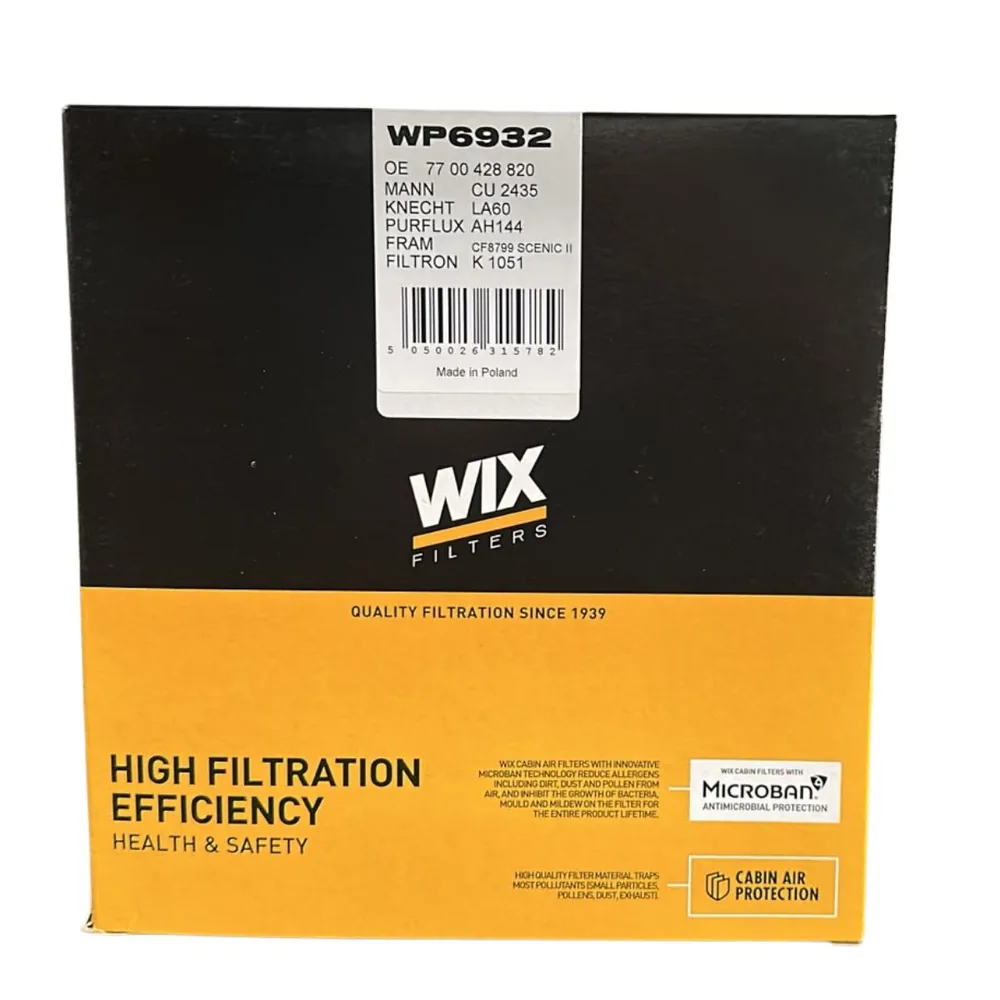 Filtro de Habitáculo para Renault Kangoo y Scenic