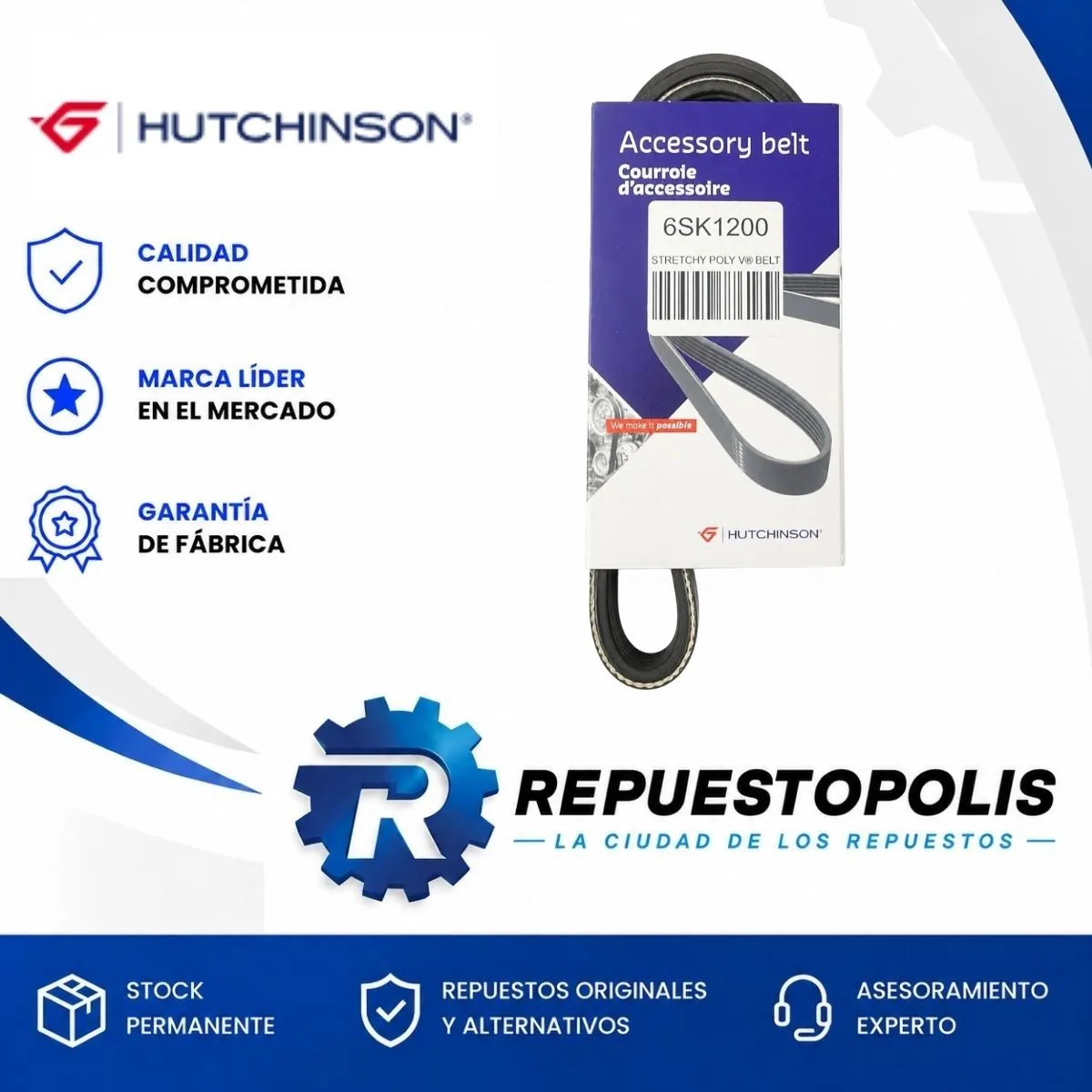 Correa para Volkswagen Fox Suran Gol - HUTCHINSON