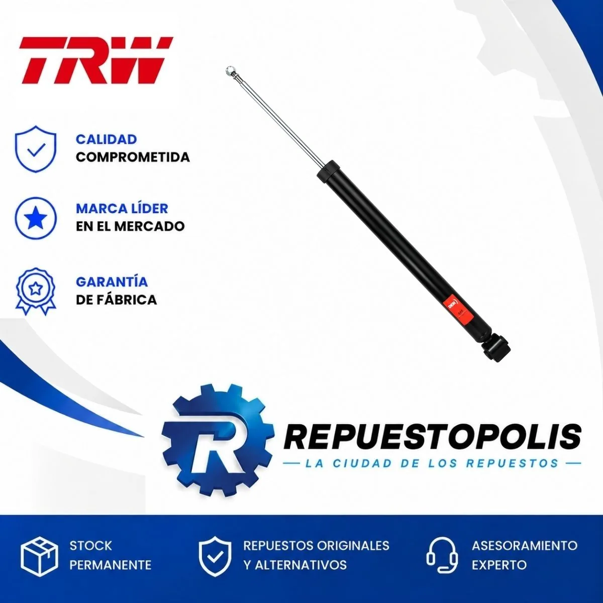 Amortiguador Trasero para Volkswagen Fox y Volkswagen Suran - TRW