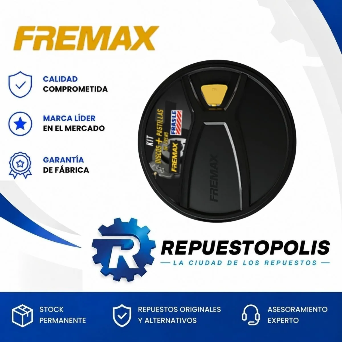 kit de pastillas y discos delanteros ventilados delantero ventilado para Peugeot 206/ 207/ 307/ C4 (Ventilado) - FREMAX