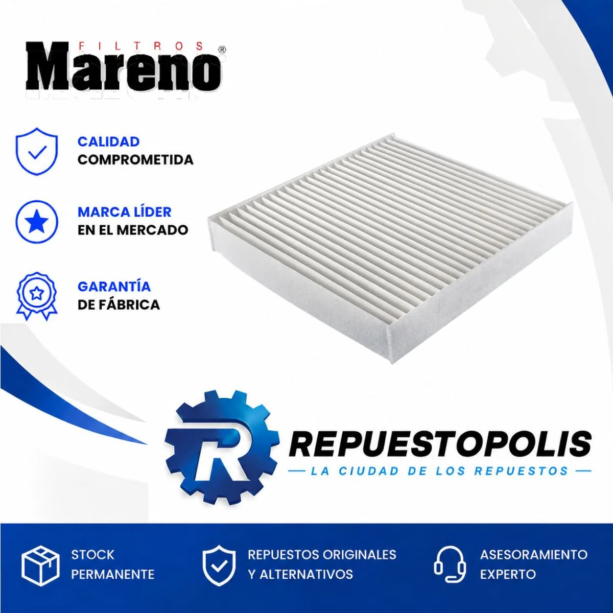 Filtro de habitáculo para Fiat Nuevo Uno, Fiat 500, Fiat Palio y Fiat Grand Siena 1.4 Fire Evo - MARENO