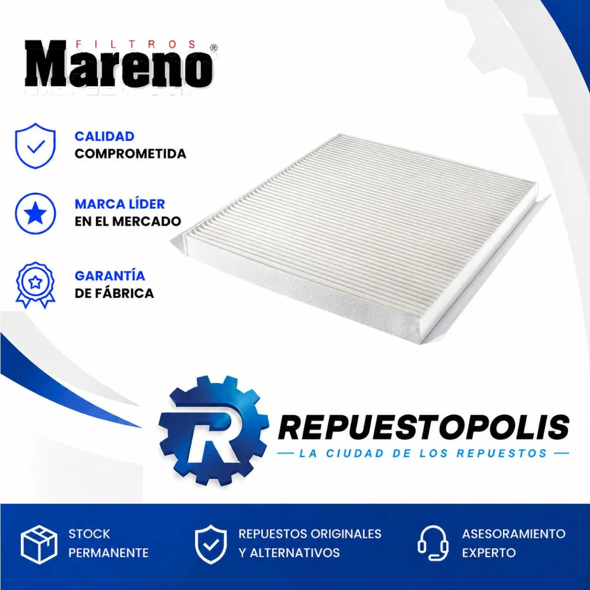 Filtro de habitáculo para Renault Logan y Renault Sandero - MARENO