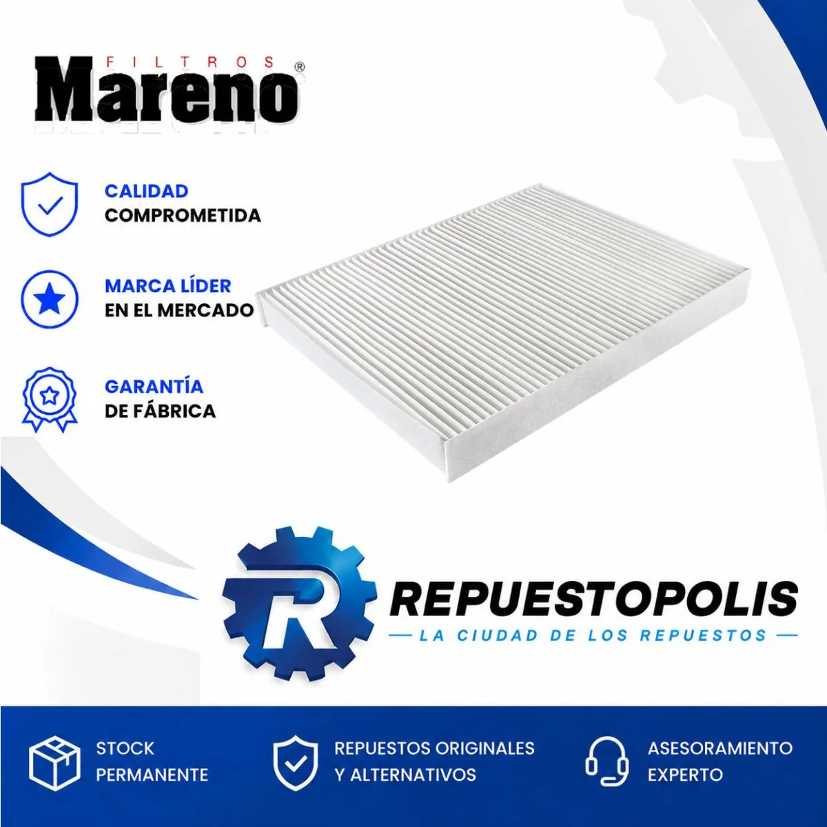 Filtro de habitáculo para Volkswagen Amarok, Volkswagen Touareg y Audi Q7 - MARENO