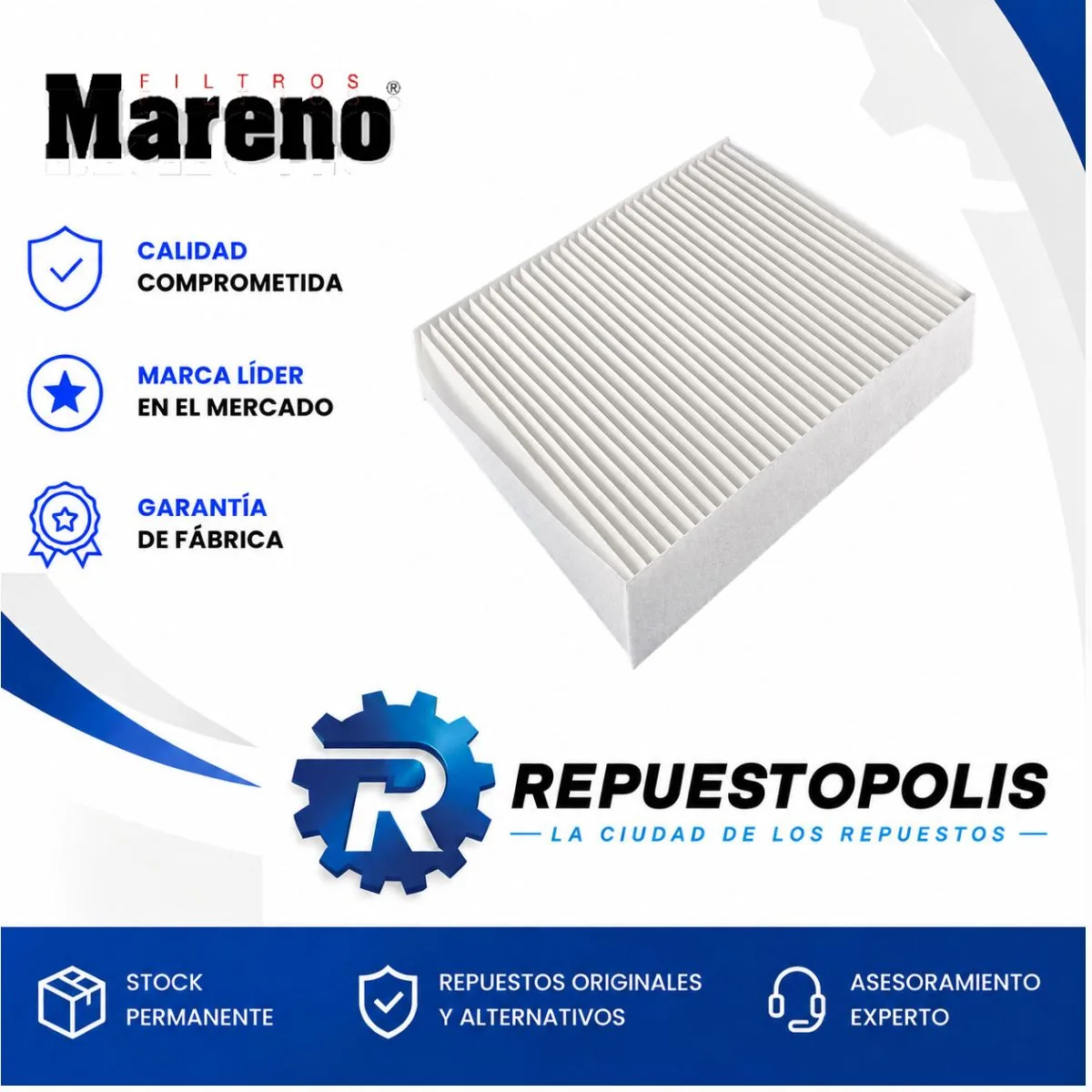 Filtro de habitáculo para Toyota Hilux 2.4 TD 2.8 TD - MARENO