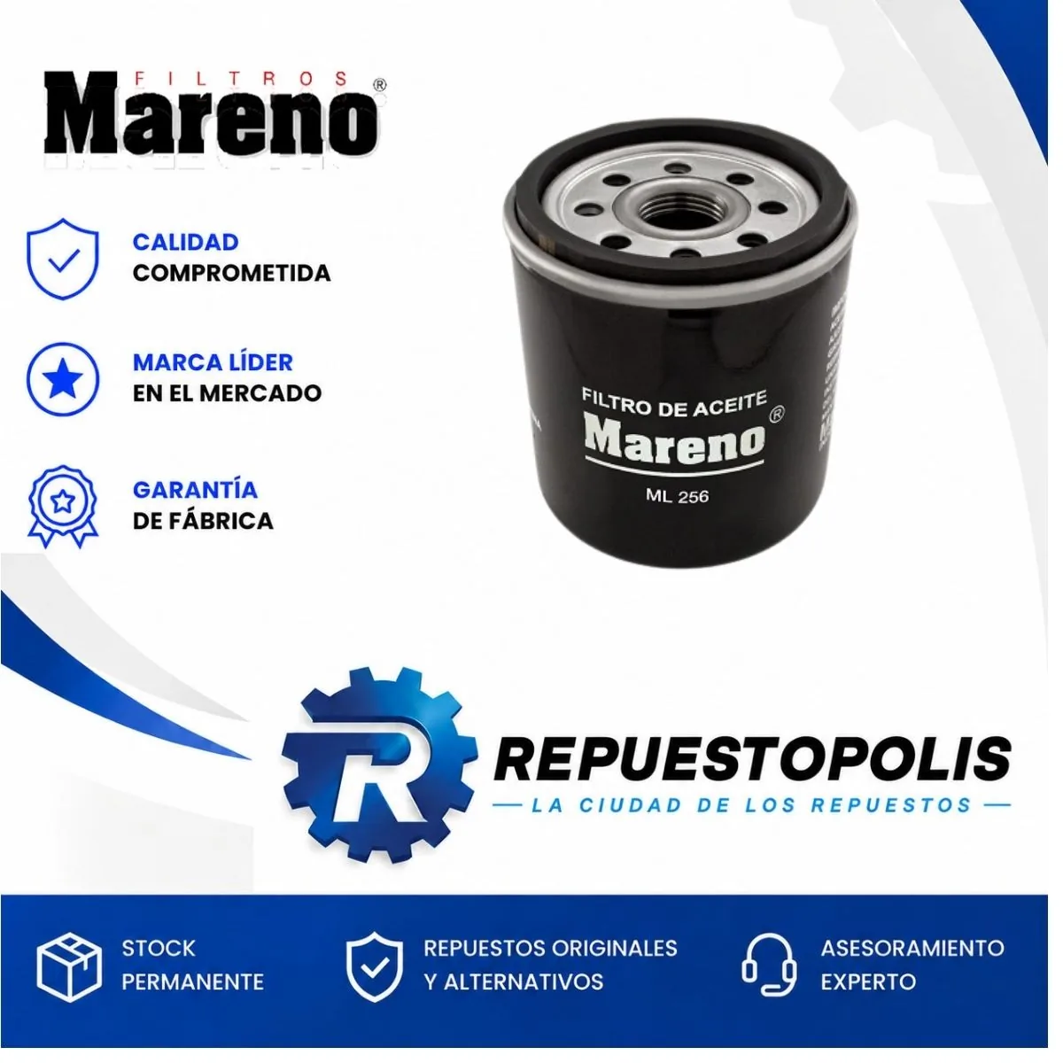 Filtro de aceite para Peugeot 205, Peugeot 405, Peugeot 406 y Peugeot 306 y 10 más - MARENO