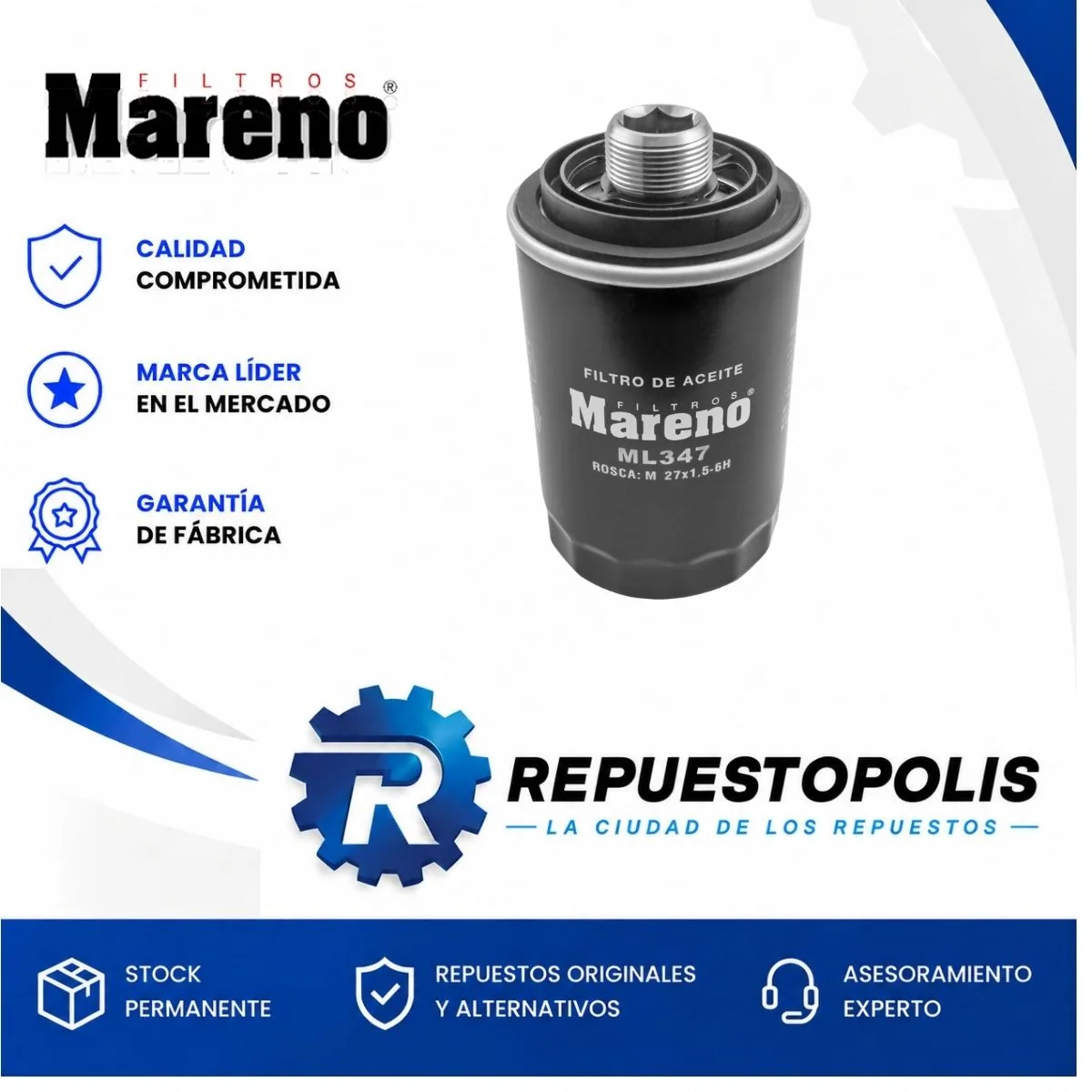 Filtro de aceite para Volkswagen Pass, Audi A3, Audi A4 y Audi A8 y 4 más - MARENO