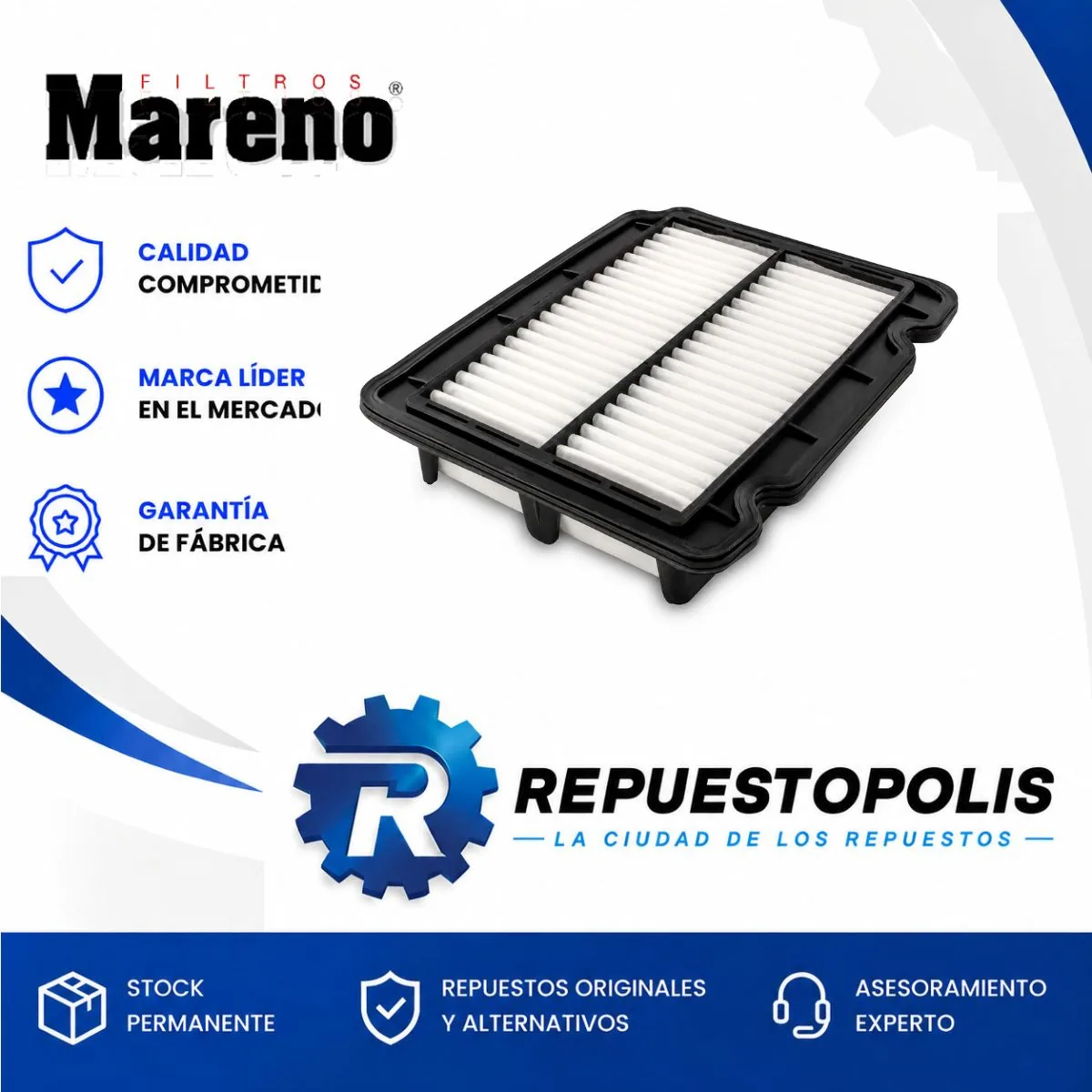 Filtro de aire para Chevrolet Aveo 2008 y Chevrolet 2016 - MARENO