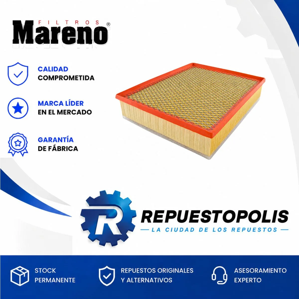 Filtro de aire para Volkswagen Amarok 2.0 TDI - MARENO