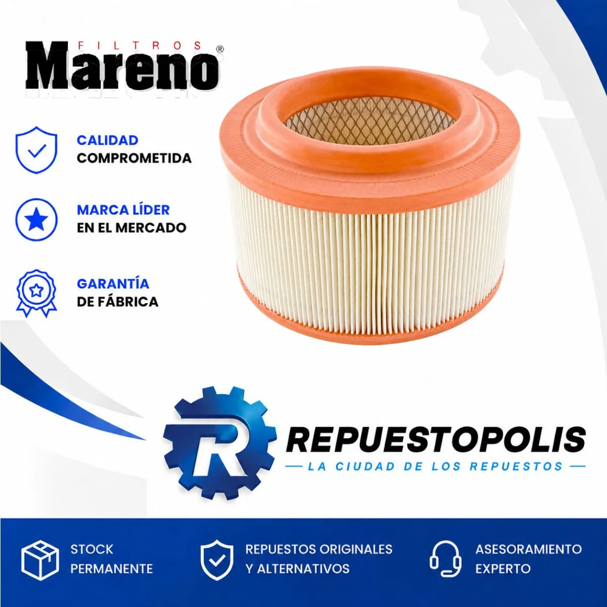 Filtro de aire para Ford Ranger 3.2 TDCI 2012 - MARENO