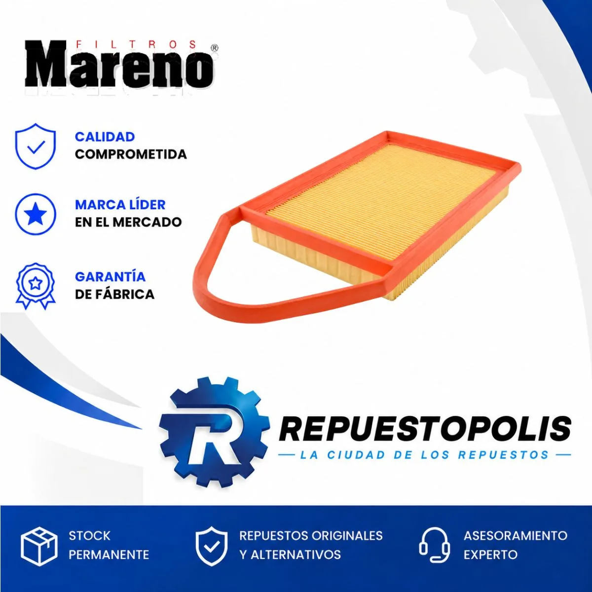 Filtro de aire para Toyota Etios 1.5 16V - MARENO