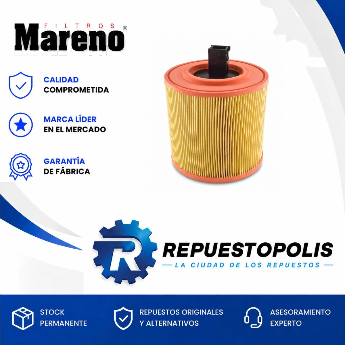 Filtro de aire para Chevrolet Cruze 1.4 TB - MARENO