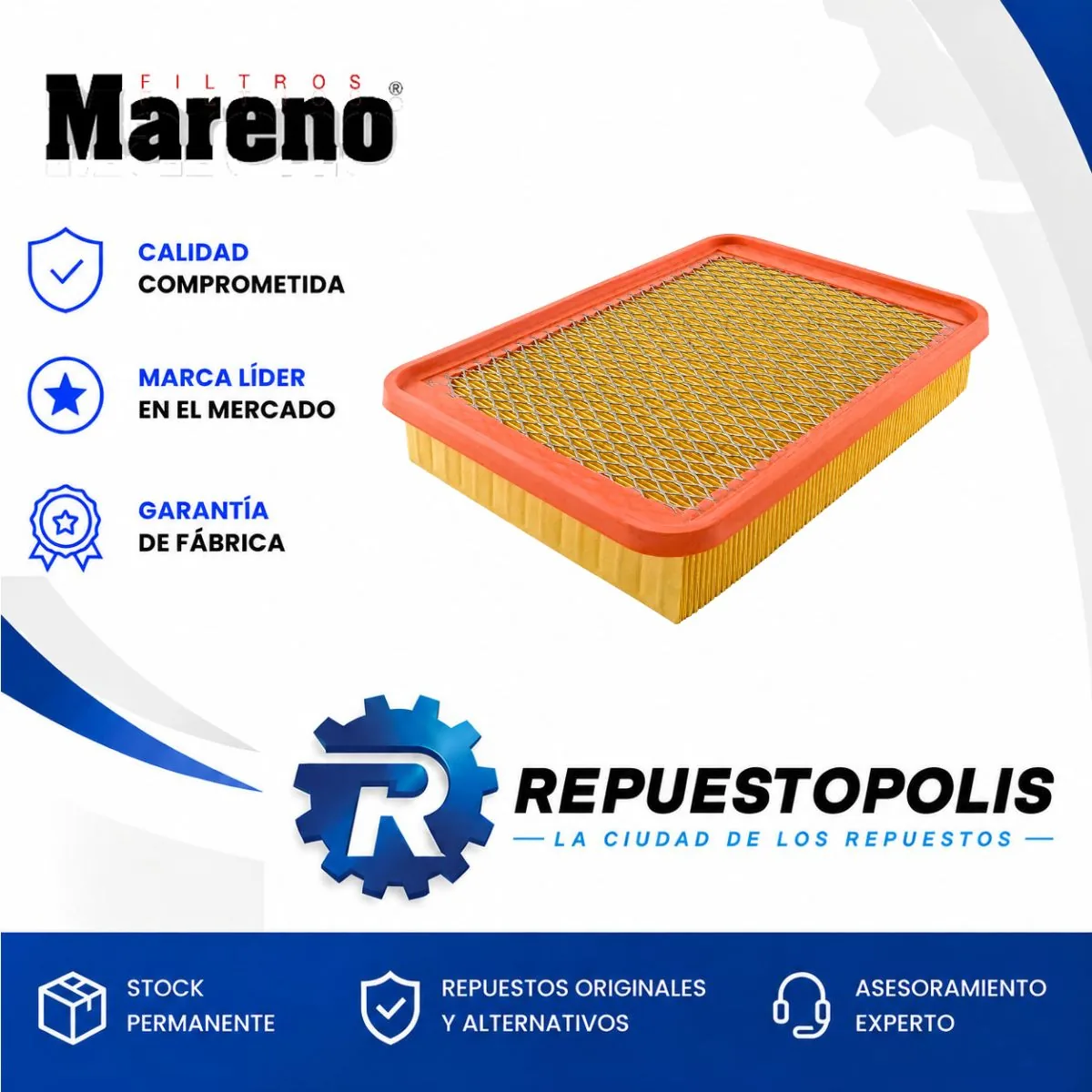 Filtro de aire para Chery Tiggo 1.6 - MARENO