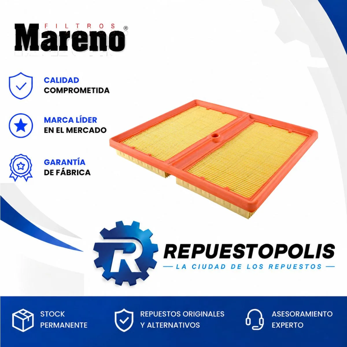 Filtro de aire para Volkswagen Up! 1.0 12V TSI Pepper - MARENO