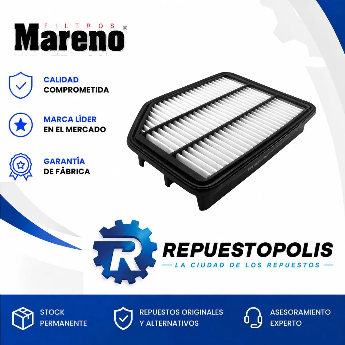 Filtro de aire para Chery Tiggo 1.6 - MARENO