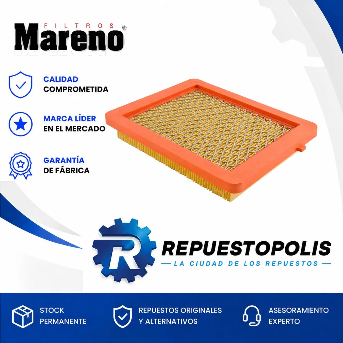 Filtro de aire para Nissan Kicks 1.6 - MARENO