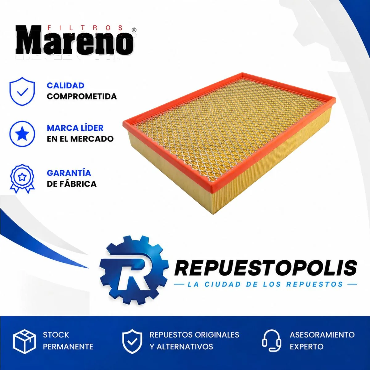 Filtro de aire para Ford Ranger Raptor 2.0 Panther - MARENO