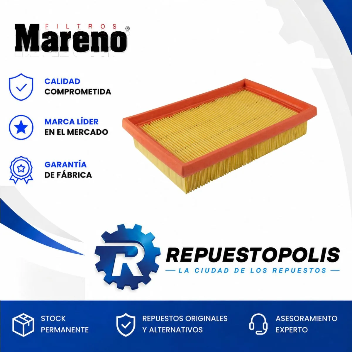 Filtro de aire para Toyota Corolla Hibrido 2020 - MARENO