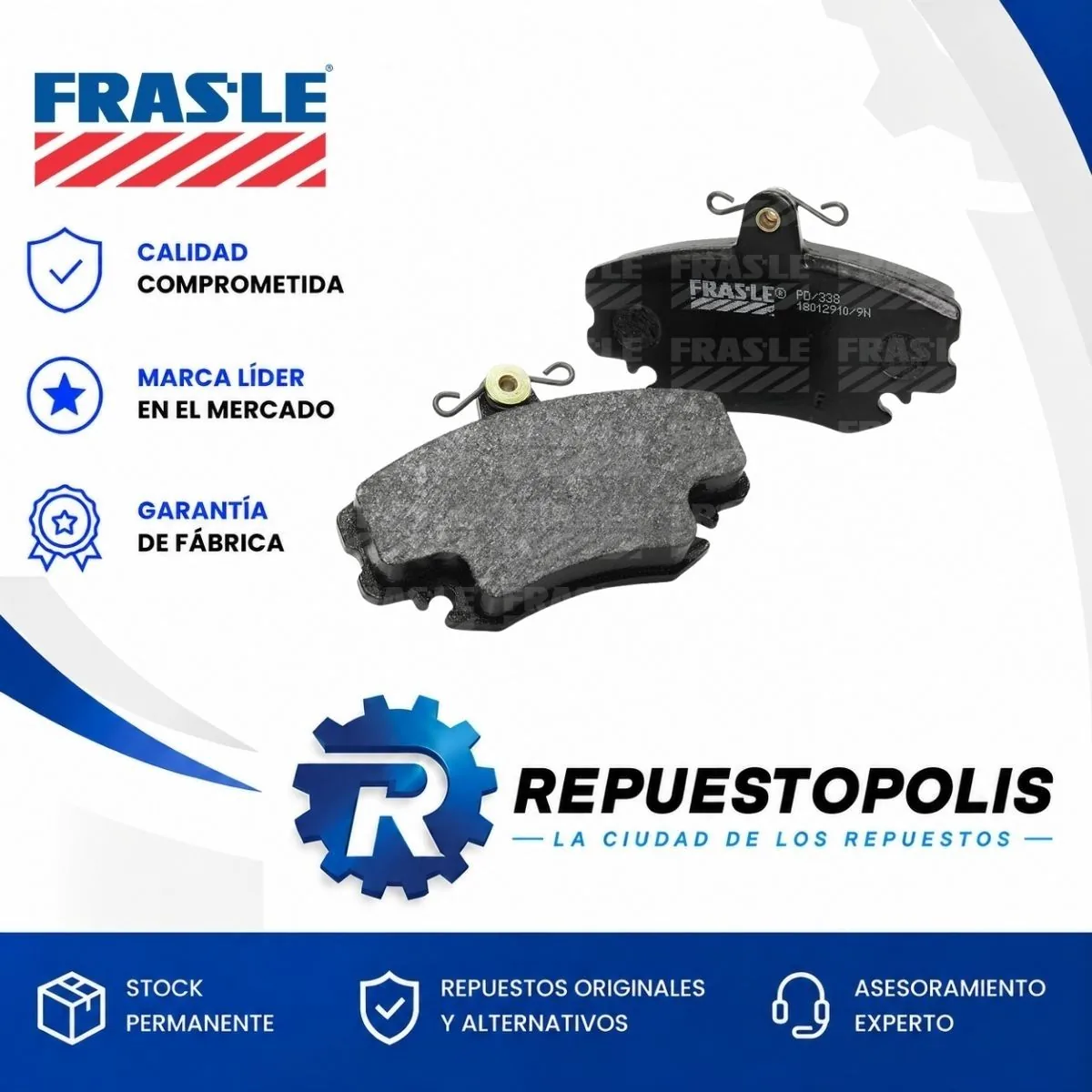 Pastillas de freno Delantera para Renault Symbol 1.5 Dci K9K, Renault Symbol 1.6 16V K4M, Renault Symbol 1.6 8V K7M y Renault Megane 1.6 8V K7M y 17 más - FRASLE