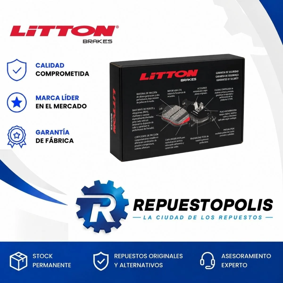 Pastillas de freno para Citroen C3 1.6 Vti Ec5 - LITTON