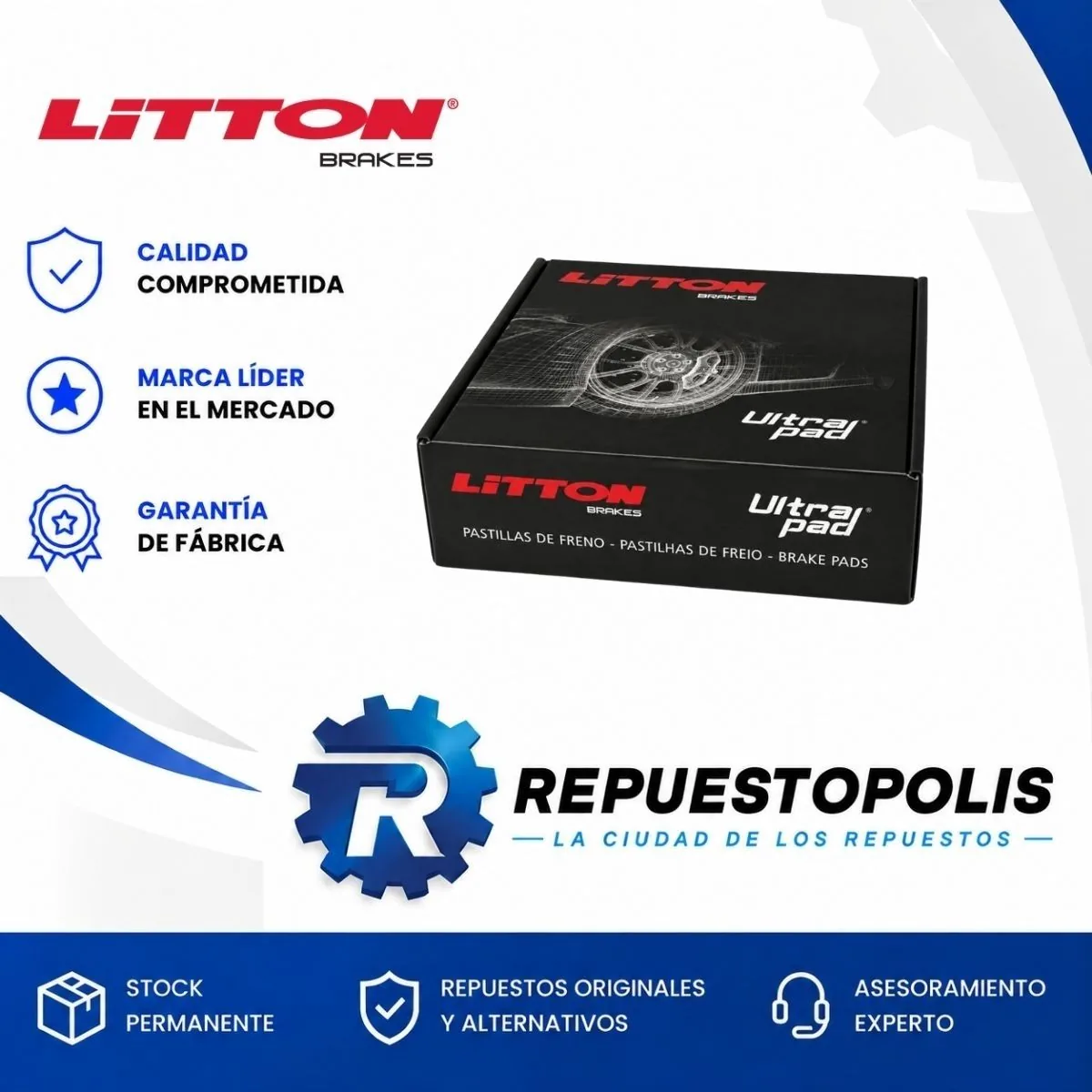 Pastillas de freno Delantera para Ford Fiesta Kinetic 1.6 16V At Sigma, Ford Fiesta 1.6 16V Sigma y Ford Ka 1.5 16V At/Mt Dragon/Sigma y 2 más - LITTON