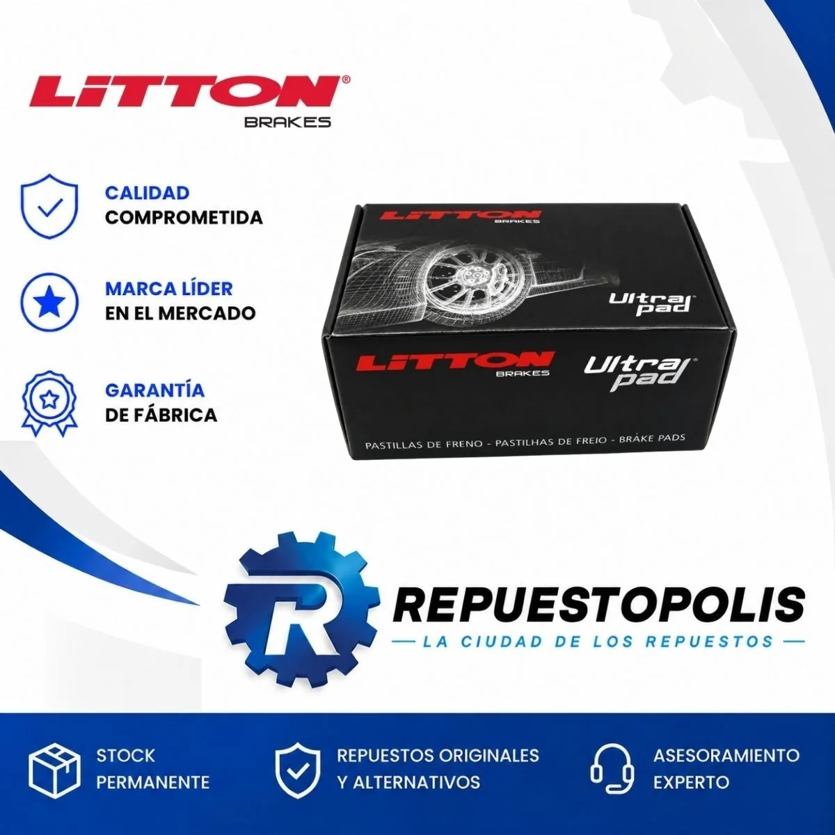 Pastilla de freno para Nissan Kicks 1.6 16V - LITTON