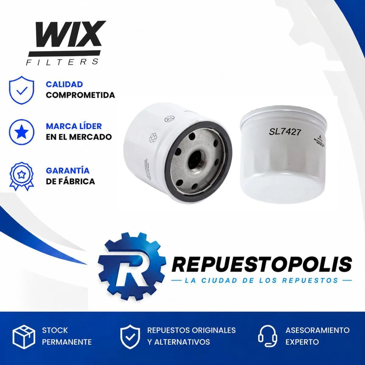 Filtro de Aceite para Renault 19 y Megane