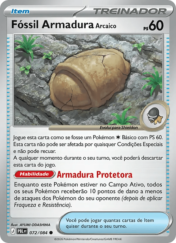 Fóssil de Armadura Antiga