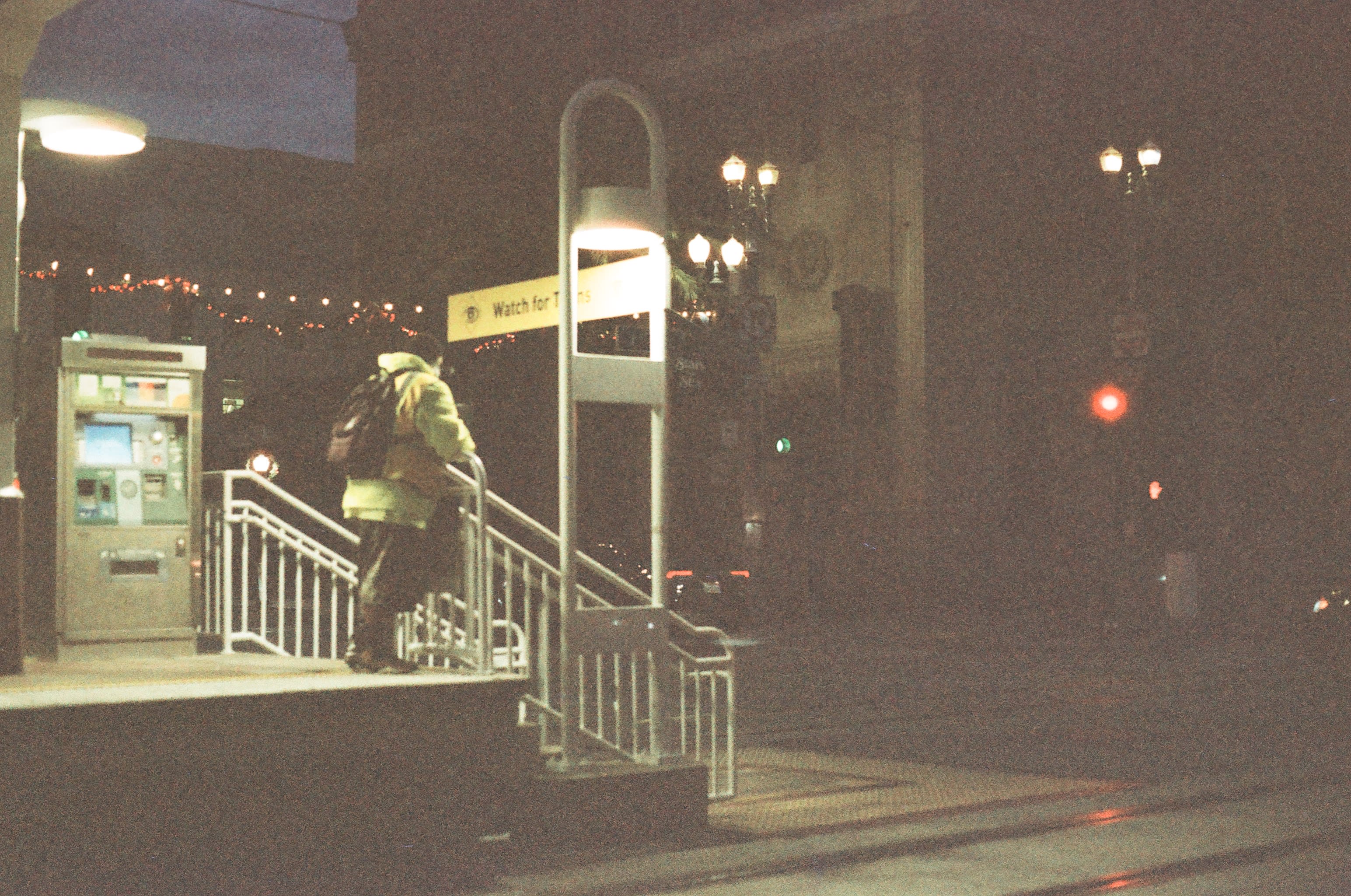 man at tram