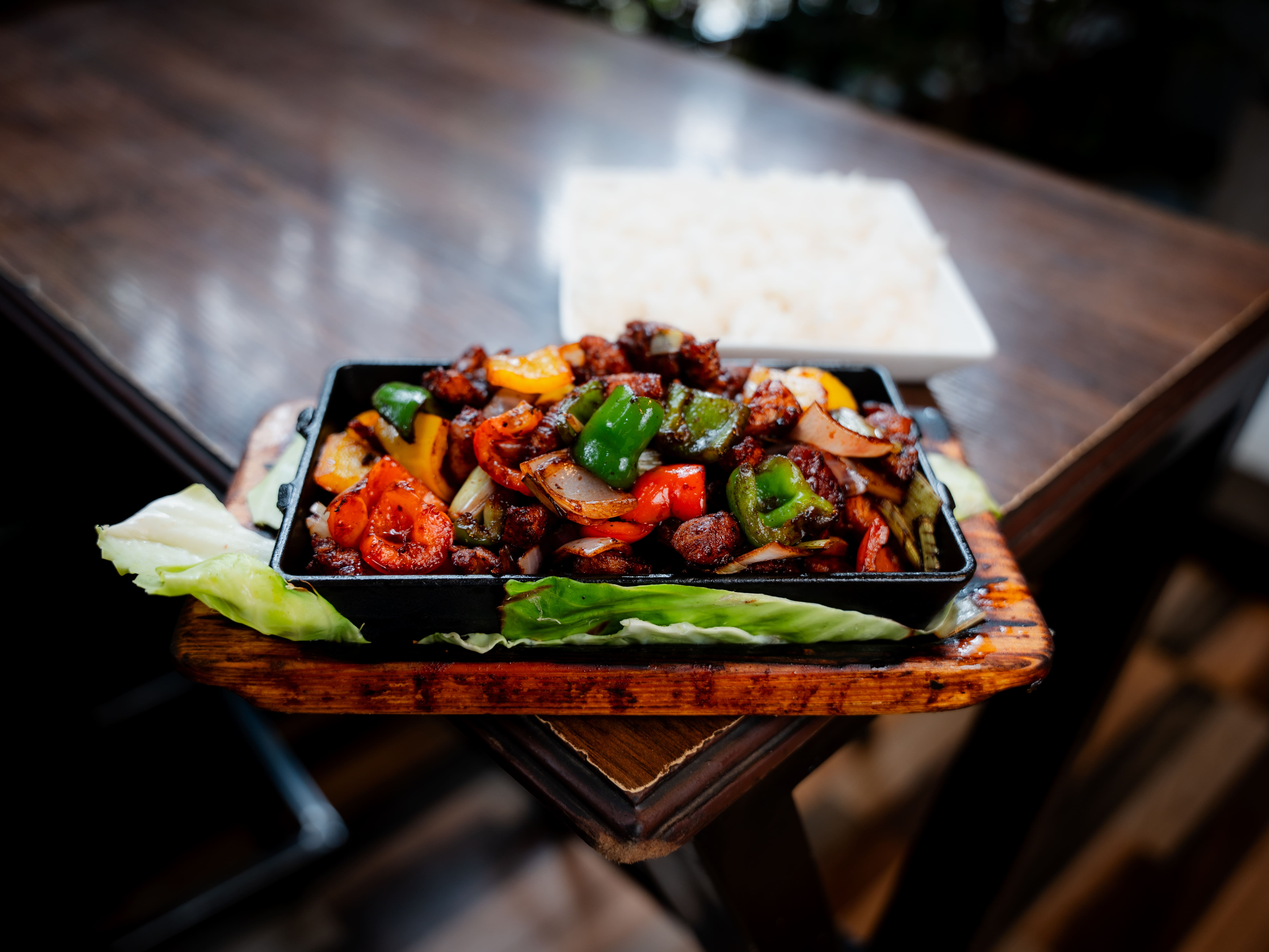 Wok cooking at Chanoly