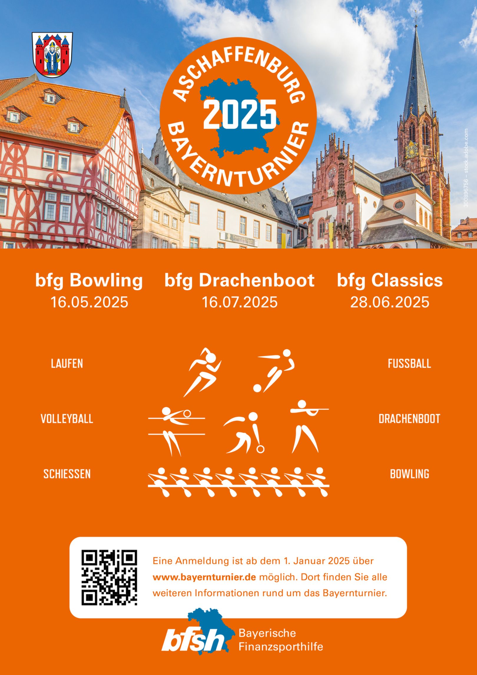 Plakat Bayernturnier 2025 in Aschaffenburg