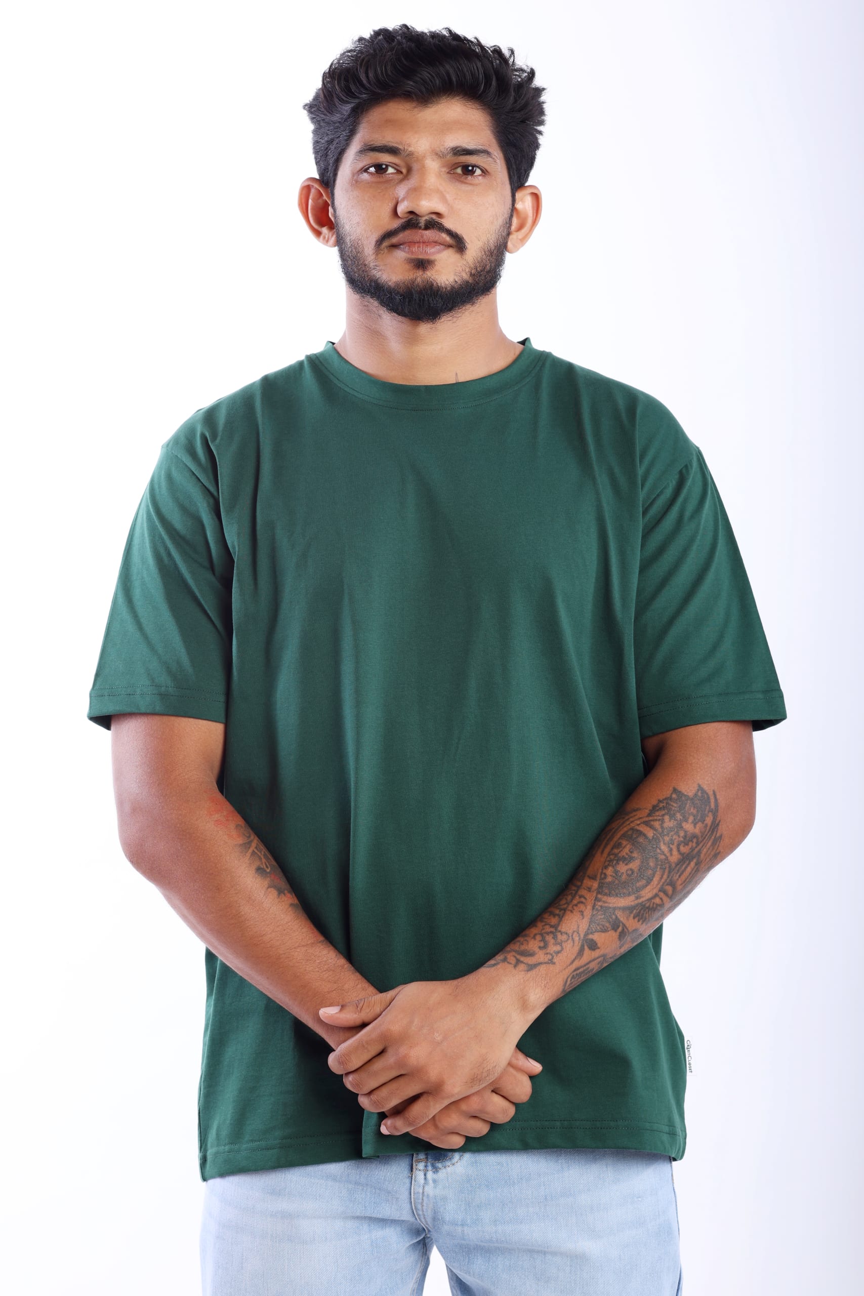 BreatheTee Premium Forest Green Round Neck T-Shirt - Image 5