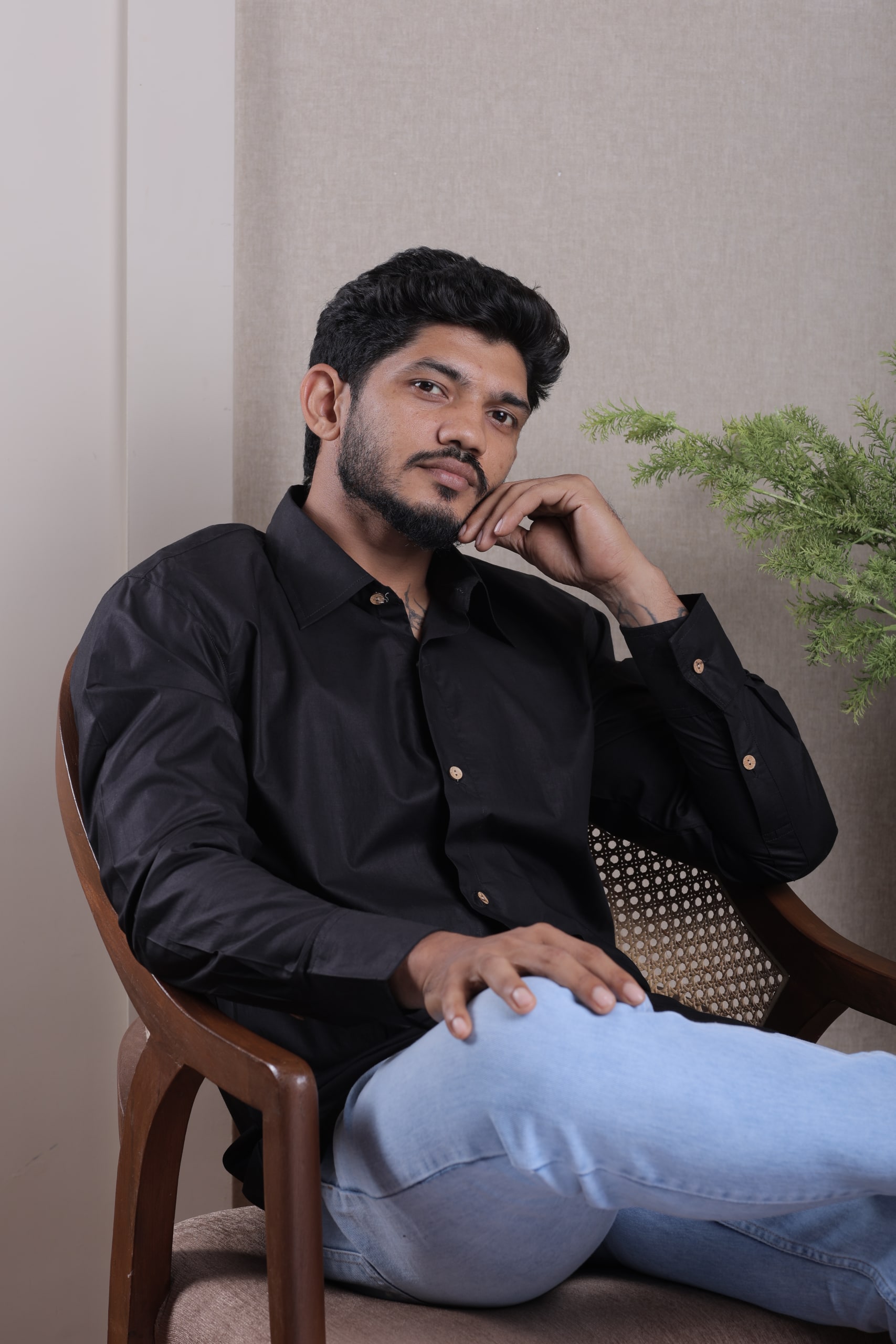 BottaniCotton Timeless Black Poplin Shirt - Image 10